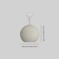 Modern Pendelleuchte LED Kugel Grau Metall Schlafzimmer