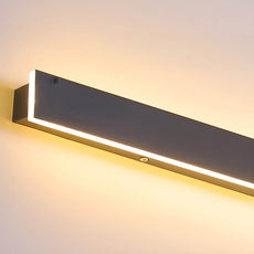Minimalistisch Außenwandleuchte LED Wasserdichte Metall Linear Schwarz Garten