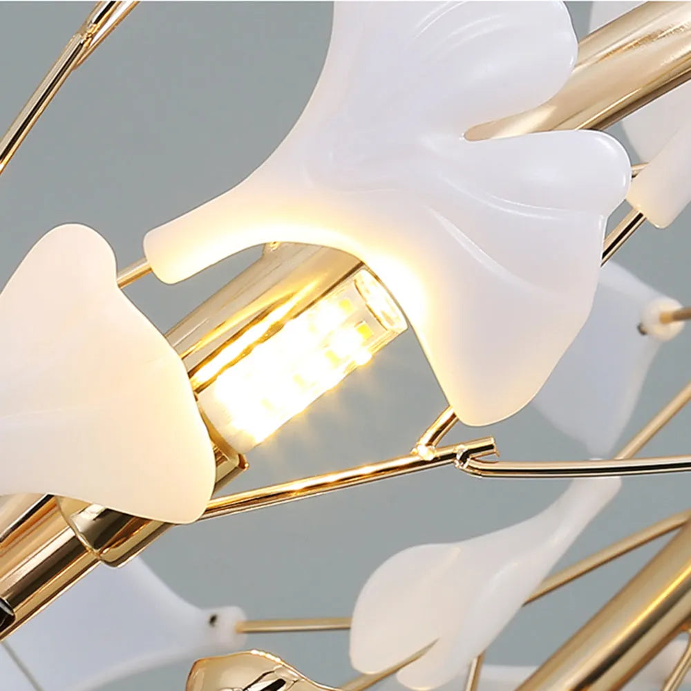 Art Deco Kronleuchter LED Metall Weiß Esszimmer