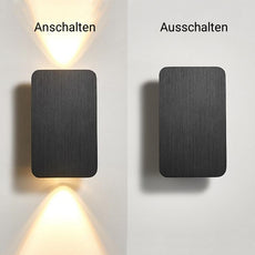 Diese einfache schwarze LED-Lampe zeigt den Effekt des Ein- und Ausschaltens des Lichts