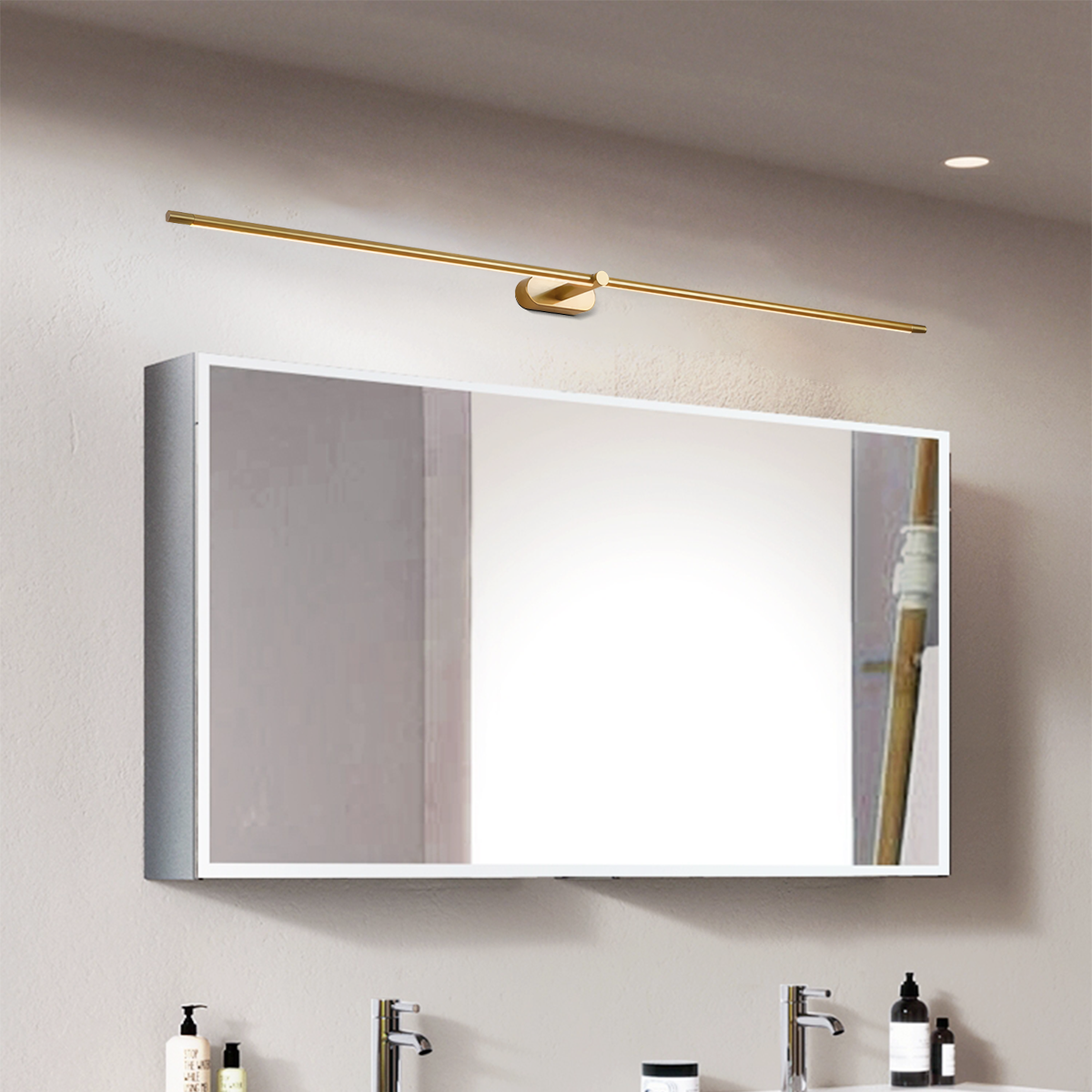 Minimalistisch Gold Wandleuchte für Badezimmer
