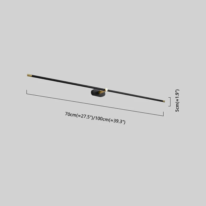 Minimalistisch LED Schwarze Wandleuchte für Badezimmer