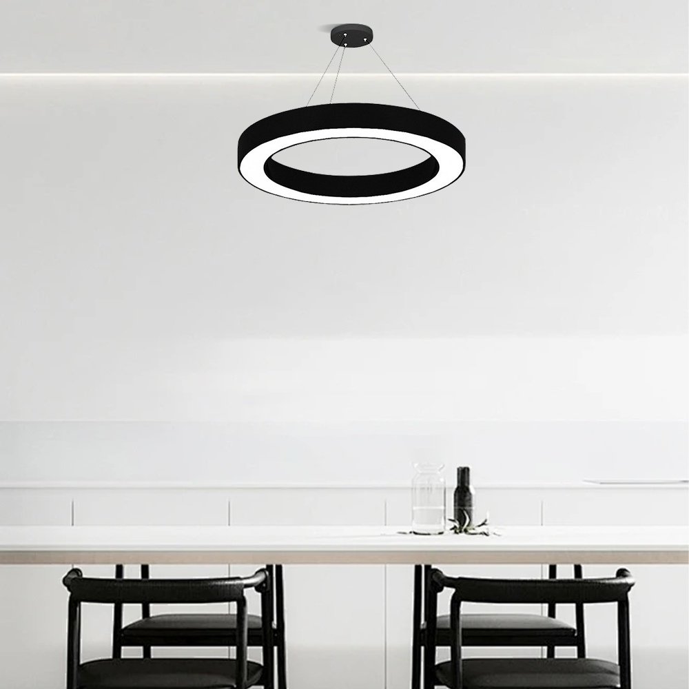 Minimalistisch Pendelleuchte Acryl Schwarz Esszimmer