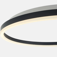 Moderne Deckenleuchte LED Ring Schwarz Metall Schlafzimmer