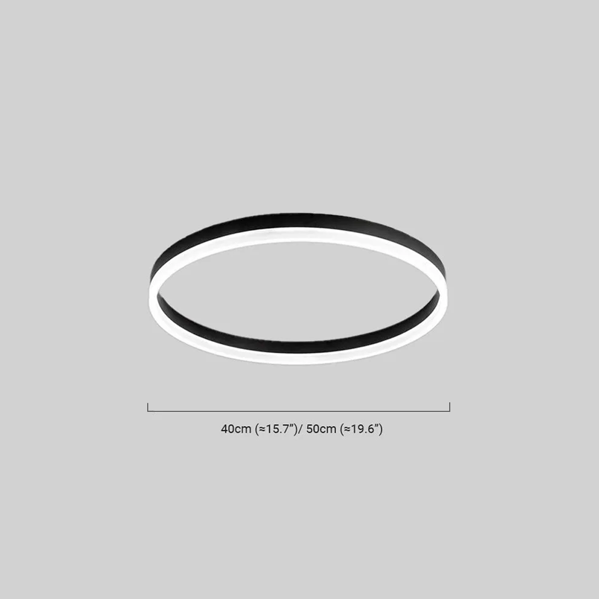 Moderne Deckenleuchte LED Ring Schwarz/Gold Metall Schlafzimmer
