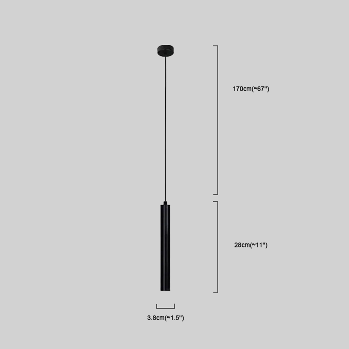 Modern Pendelleuchte LED Linear Schwarz Metall Schlaf/Wohnzimmer