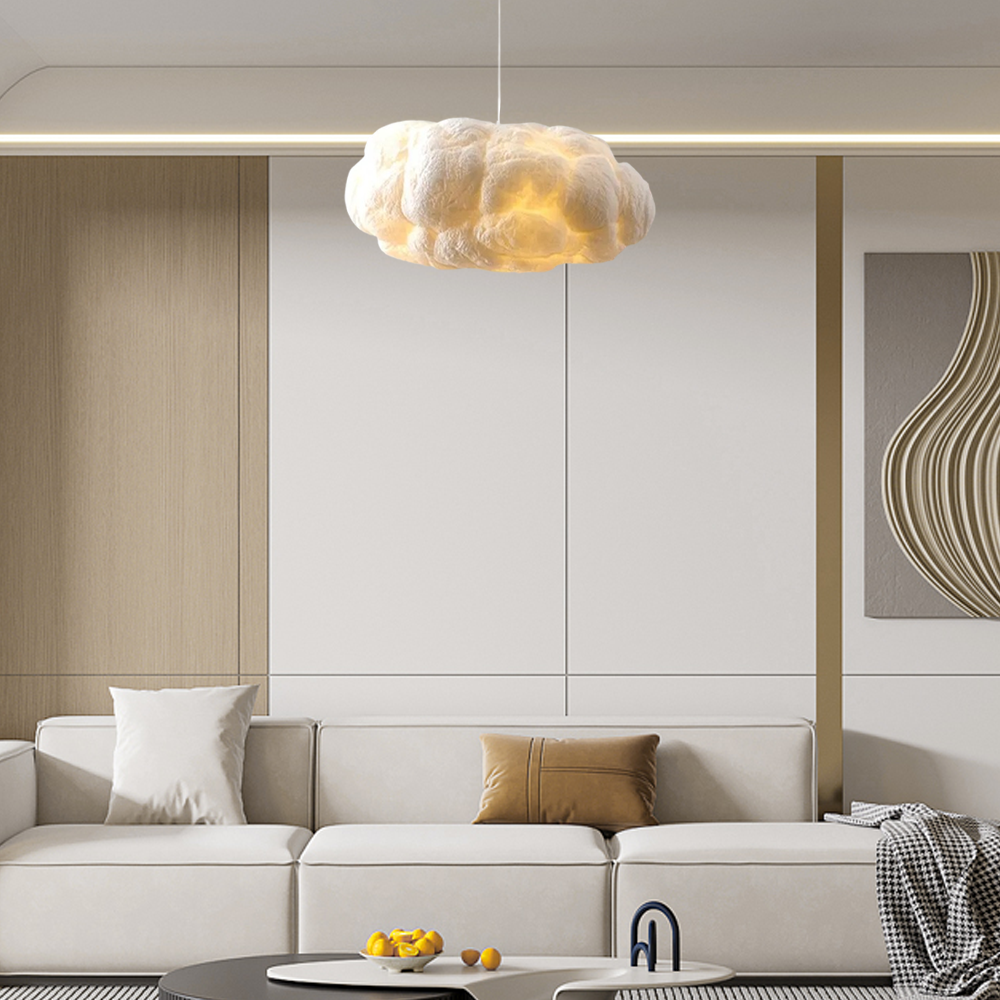 Weiße Pendelleuchte für Esszimmer