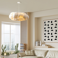 Weiße Pendelleuchte für Esszimmer