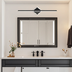 Minimalistische Wandleuchte/Spiegelleuchte LED Metall Badezimmer-Schwarz-Quadrat-Modisch und elegant, nie aus der Mode