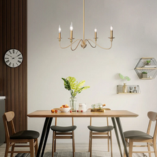 Retro Kronleuchter Metall Schwarz/Gold Schlafzimmer