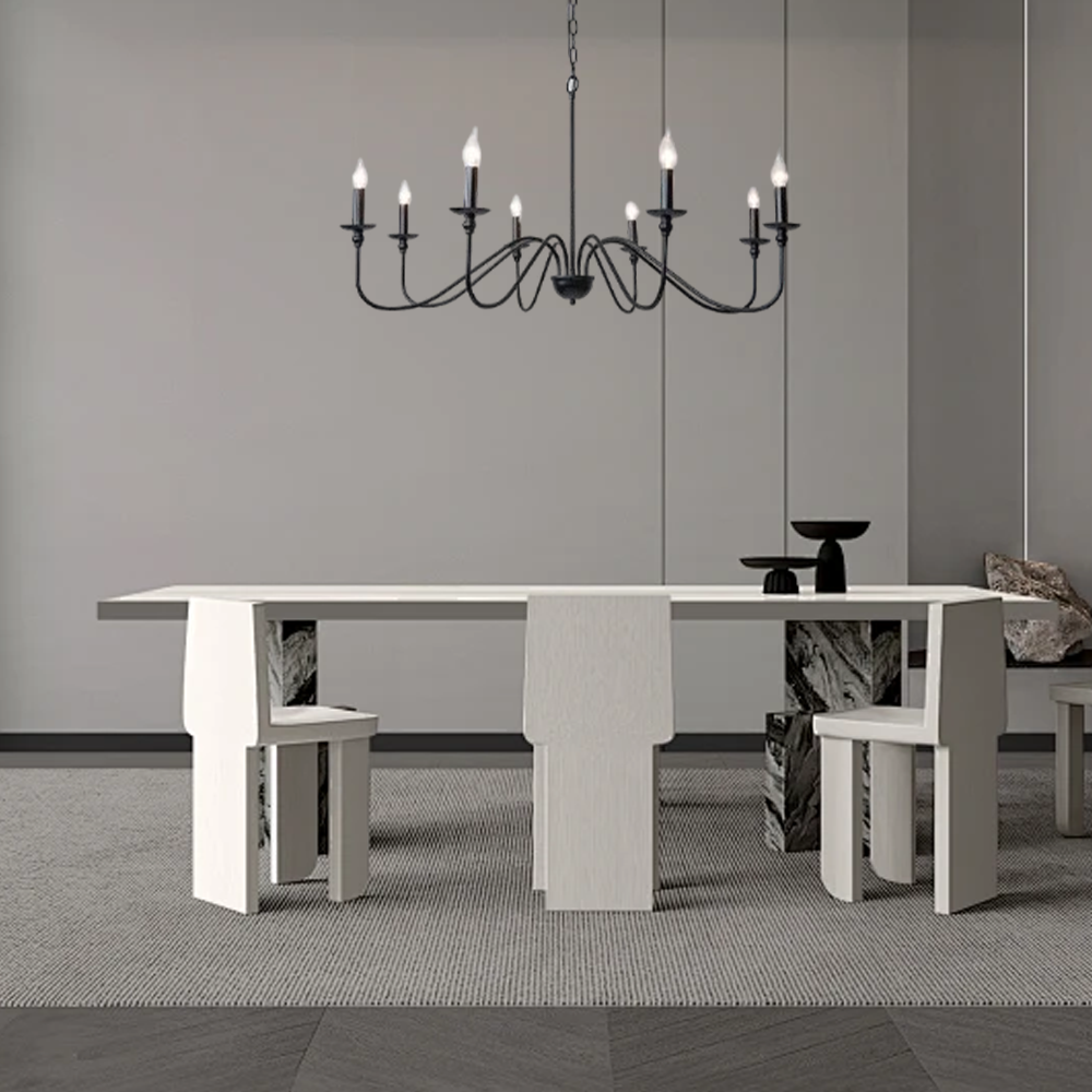 Retro Kronleuchter Metall Schwarz/Gold Schlafzimmer