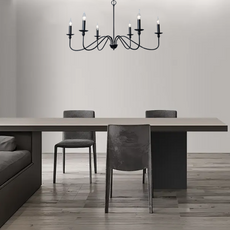 Retro Kronleuchter Metall Schwarz/Gold Schlafzimmer