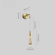 Modern Wandlampe Kristall Schwarz Schlafzimmer