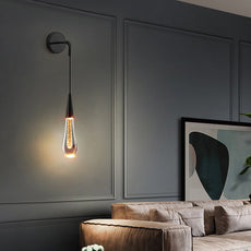 Modern Wandlampe Kristall Schwarz Schlafzimmer