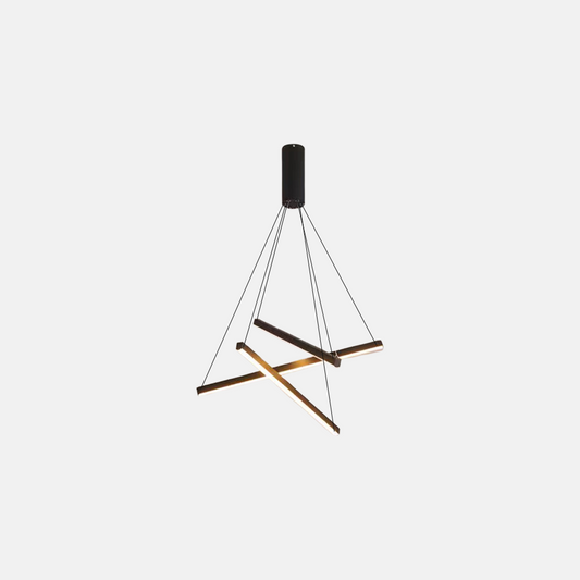 Modern Pendelleuchte LED Geometrie Schwarz Metall Wohnzimmer