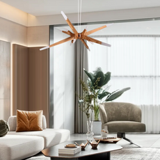 Art Deco Pendelleuchte LED Holz Unregelmäßig Wohnzimmer