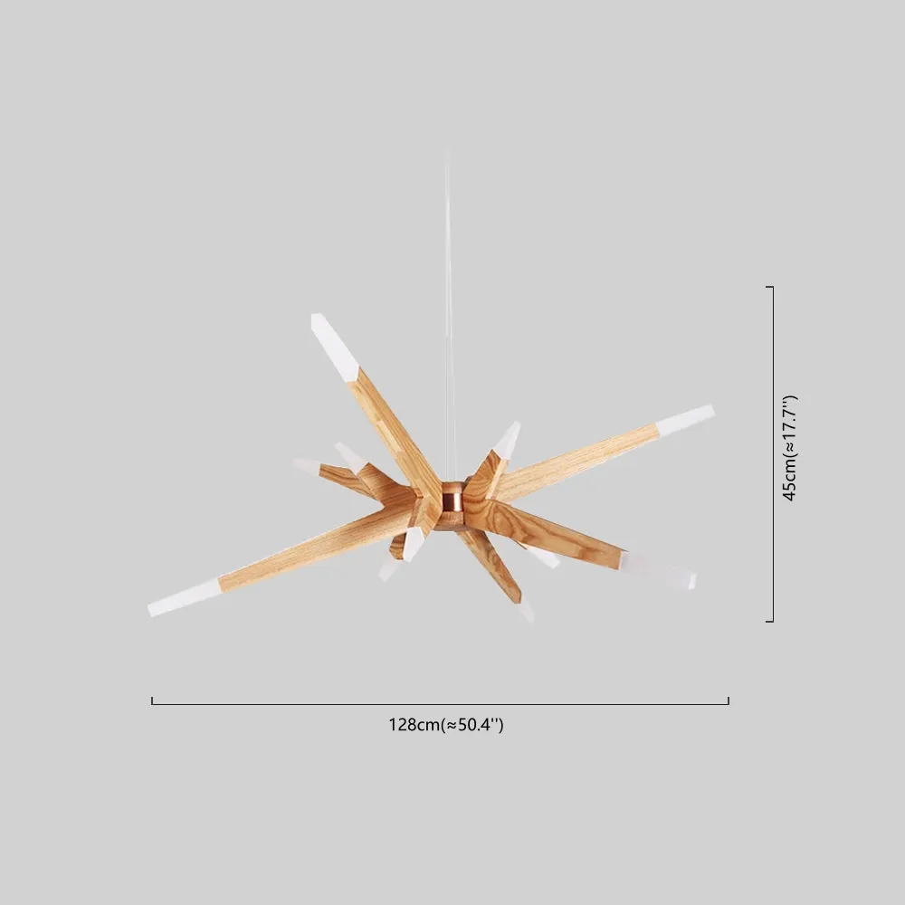Art Deco Pendelleuchte LED Holz Unregelmäßig Wohnzimmer