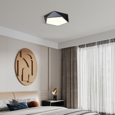 Moderne Deckenleuchte LED Geometrisch Metall Schwarz Schlafzimmer