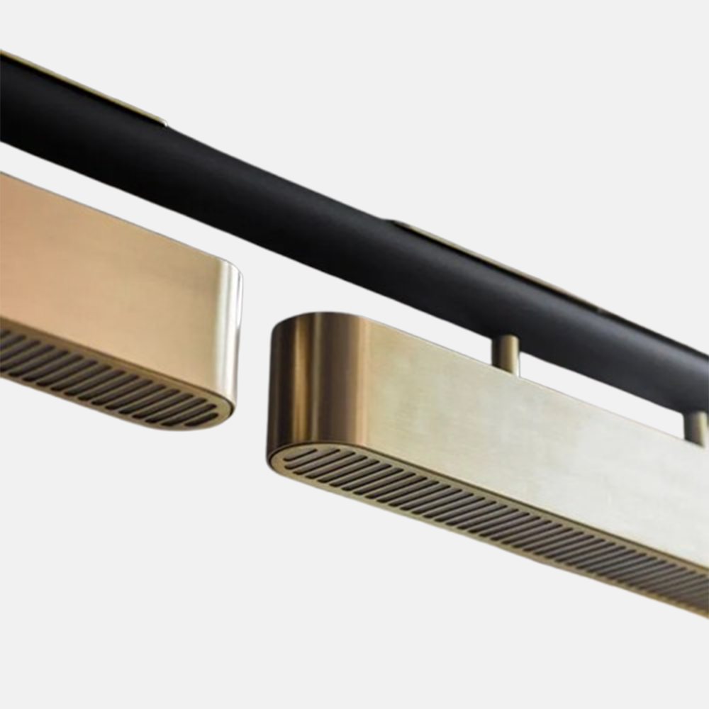Modern Pendelleuchte LED Metall Linear Gold Esszimmer