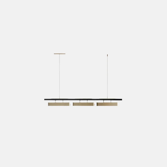 Modern Pendelleuchte LED Metall Linear Gold Esszimmer