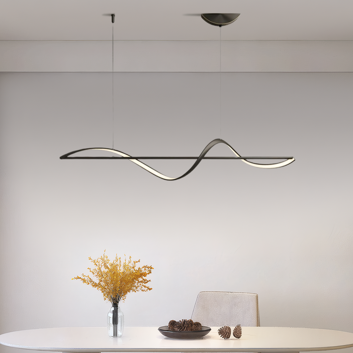 Modern Pendelleuchte LED Linear Metall Esszimmer