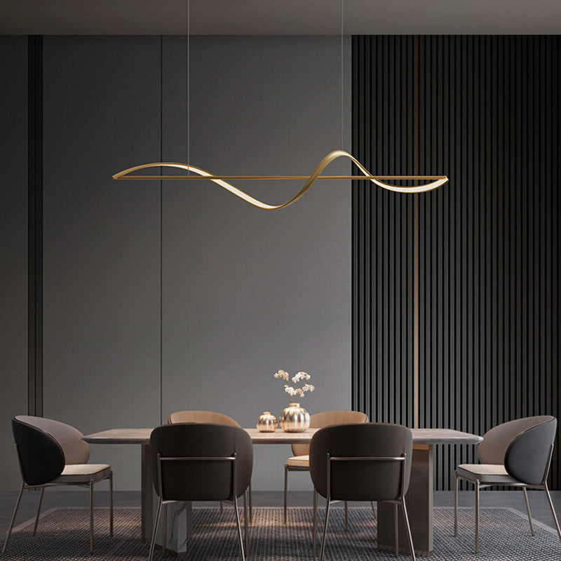 Modern Pendelleuchte LED Linear Metall Esszimmer