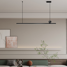 Modern Pendelleuchte LED Linear Schwarz Esszimmer