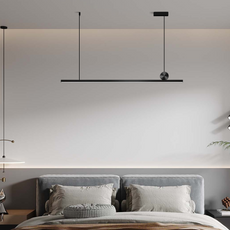Modern Pendelleuchte LED Linear Schwarz Esszimmer