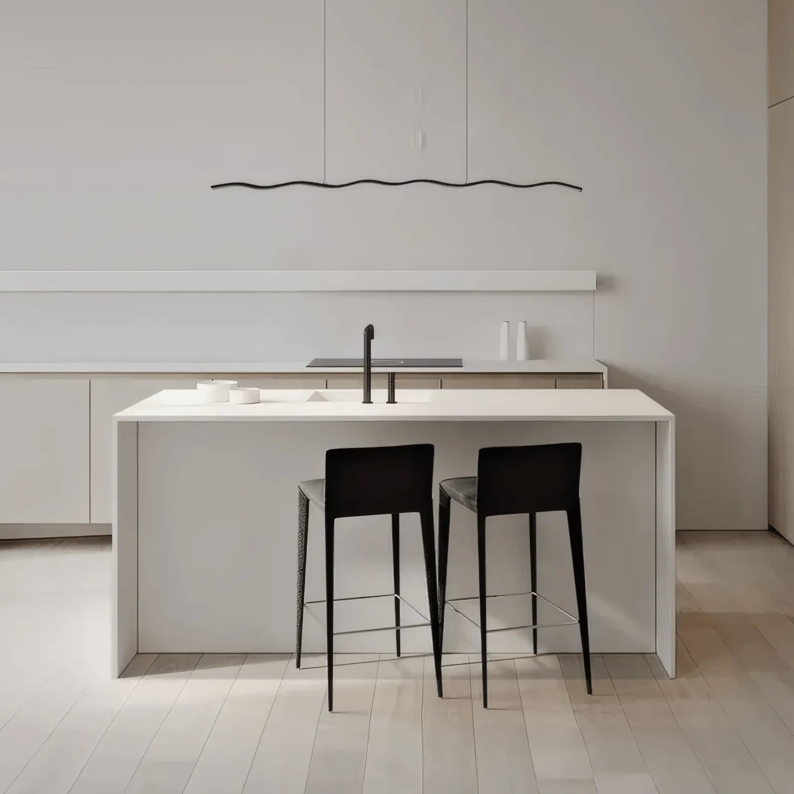 Minimalistisch Pendelleuchte Metall Schwarz Esszimmer