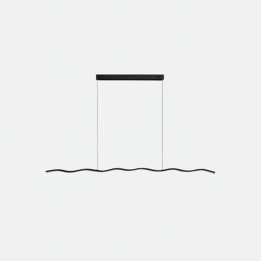 Minimalistisch Pendelleuchte Metall Schwarz Esszimmer