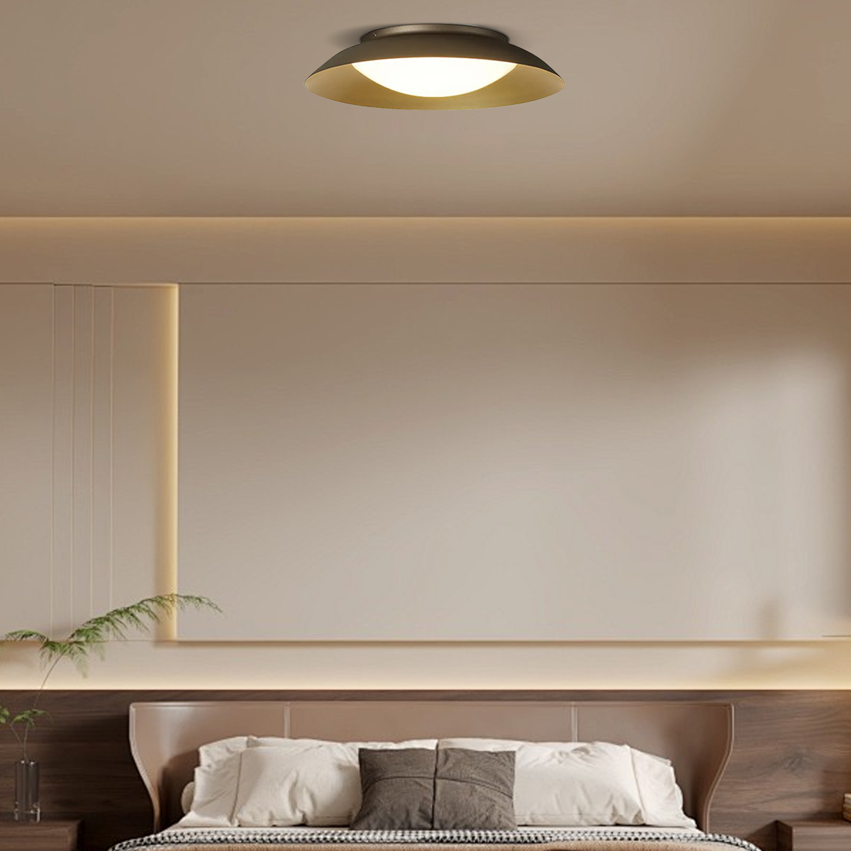 Nordic Deckenleuchte LED Rund Grün Metall Schlafzimmer