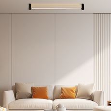 Moderne Deckenleuchte Schwarz Metall Acryl Linear Wohnzimmer