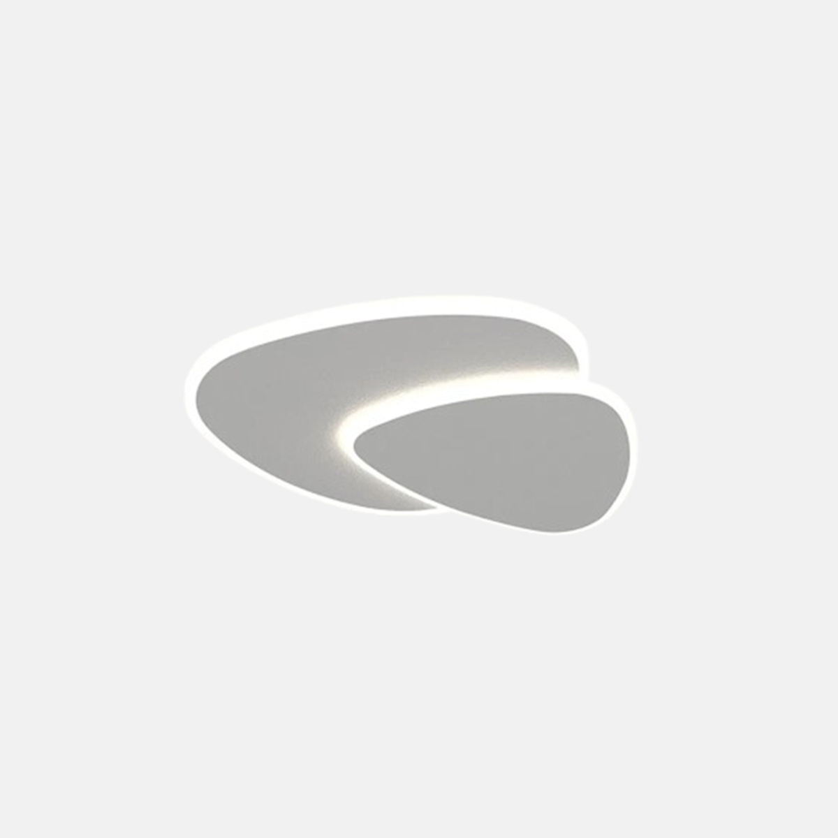 Minimalistisch Deckenleuchte LED Dreieck Weiß Metall Schlafzimmer