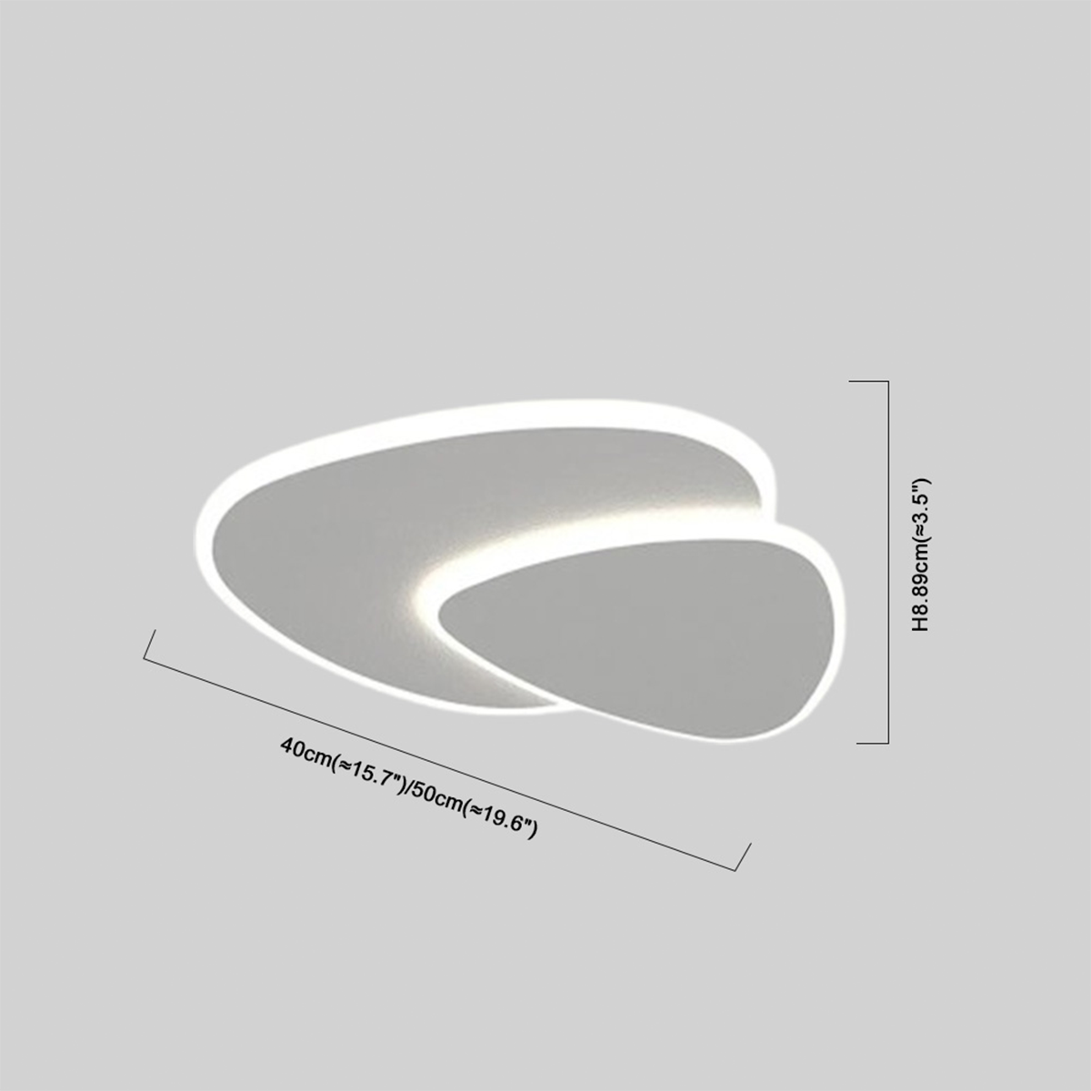 Minimalistisch Deckenleuchte LED Dreieck Weiß Metall Schlafzimmer