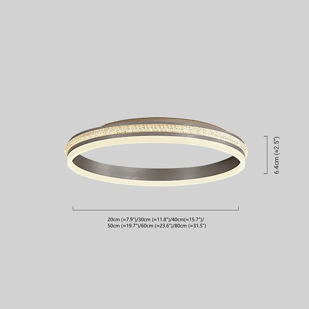 Modern Deckenleuchte LED Ring Gold Metall Acryl Schlafzimmer