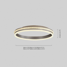 Modern Deckenleuchte LED Ring Gold Metall Acryl Schlafzimmer