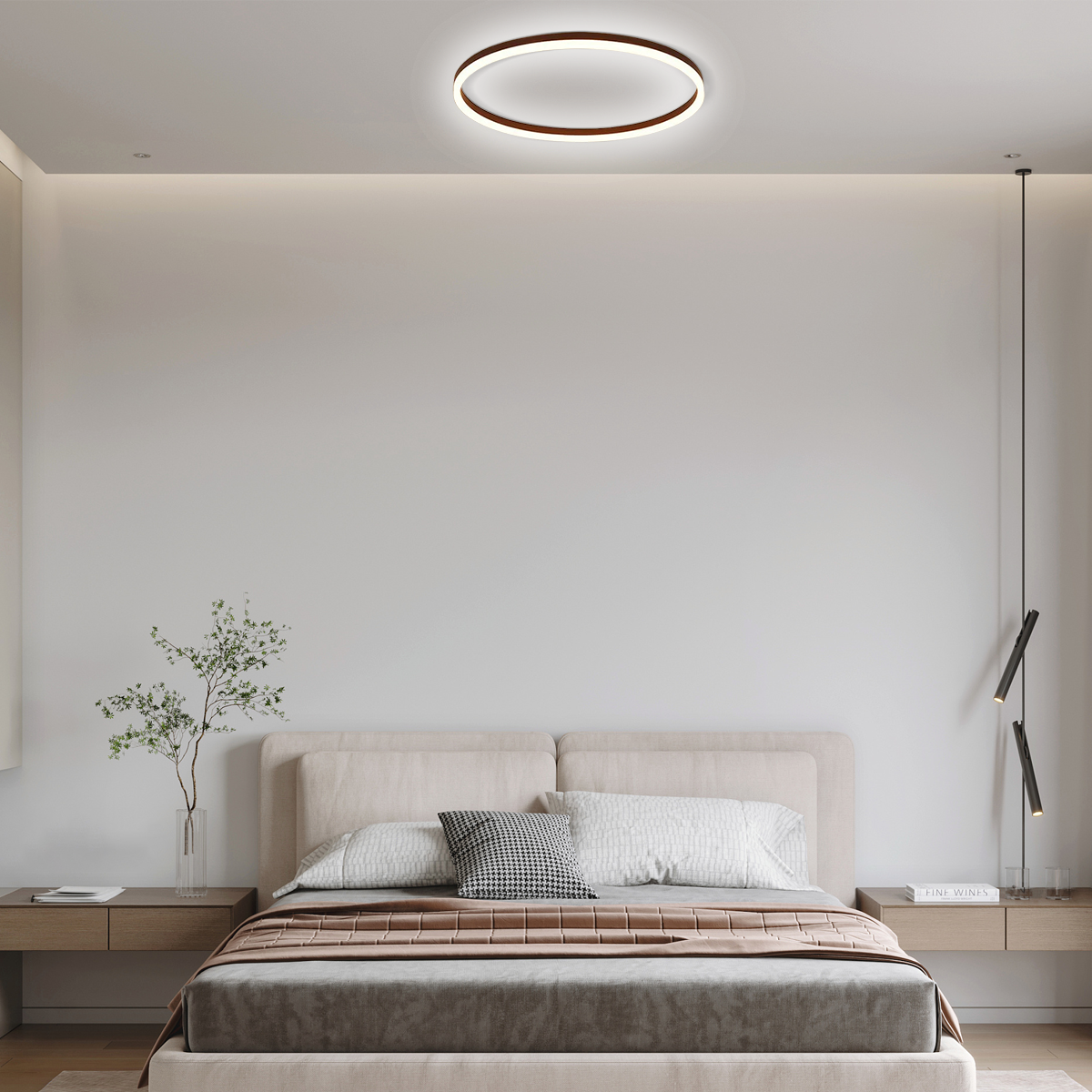 Modern Deckenleuchte LED Metall Schwarz Schlafzimmer/Wohnzimmer