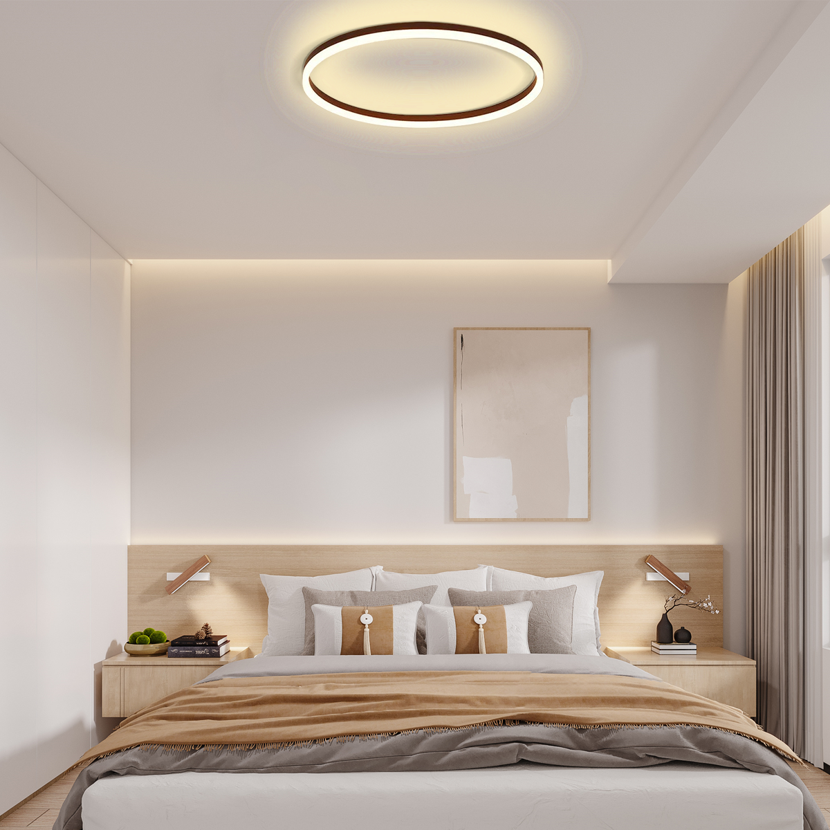 Modern Deckenleuchte LED Metall Schwarz Schlafzimmer/Wohnzimmer
