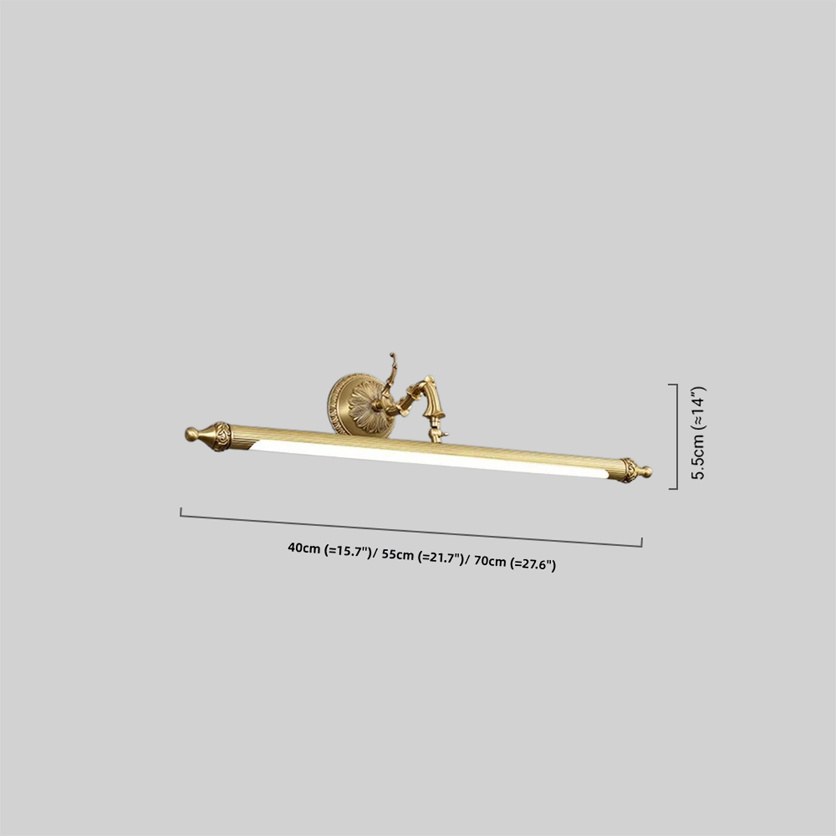Modern Wandlampe LED Streifen Gold Metall Bad/Schlafzimmer
