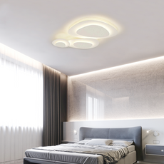 Moderne Deckenlampe mit Dreifarbdimmung für Wohn- und Schlafzimmer, an der Decke installiert