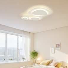 Moderne LED-Deckenlampe mit robustem Design und einstellbarer Farbtemperatur an der Decke