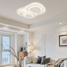 Flexibel dimmbare robuste Deckenleuchte mit warmweißem und kaltweißem LED-Licht im Schlafzimmer
