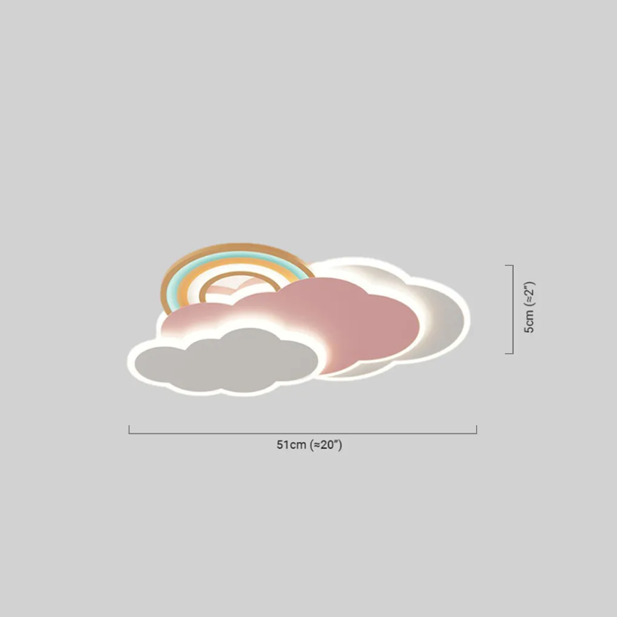 Modern Deckenleuchte LED Wolken Rosa Acryl Schlafzimmer