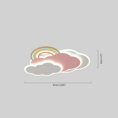 Modern Deckenleuchte LED Wolken Rosa Acryl Schlafzimmer