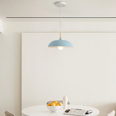 Morandi Pendelleuchte Metall Blau Wohnzimmer