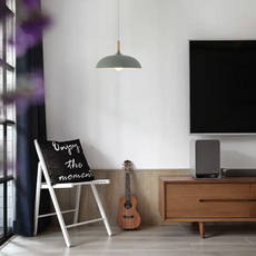 Morandi Pendelleuchte Metall Blau Wohnzimmer