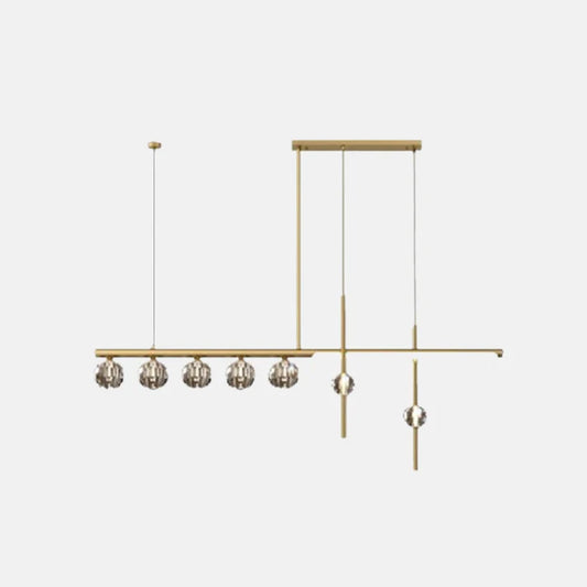 Industriell Pendelleuchte Metall Gold Esszimmer