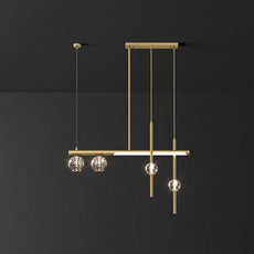 Industriell Pendelleuchte Metall Gold Esszimmer