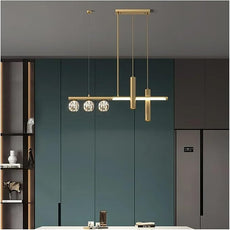Industriell Pendelleuchte Metall Gold Esszimmer