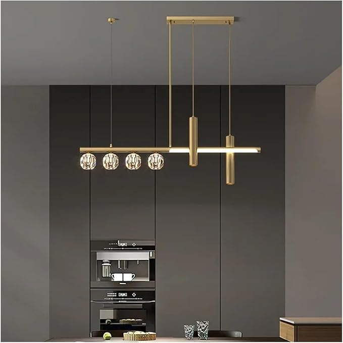 Industriell Pendelleuchte Metall Gold Esszimmer